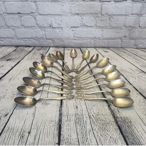 Set of 17 Vintage W.R. Keystone Silverplate Lenora pattern 1905